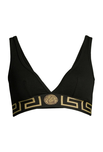 Versace Women's Black Jersey Topeka Bi-Stretch Greca Bra : Picture 2
