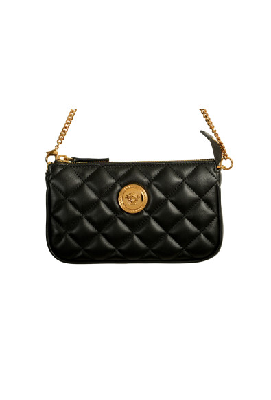 Versace Women's Black Gold Medusa Quilted Small Handbag Shoulder Bag: Picture 2