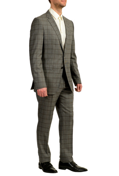 Hugo Boss Men's "Novan5/Ben2" Slim Fit Gray Plaid 100% Wool Suit: Picture 2
