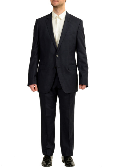 Hugo Boss Men's "Huge6/Genius5" Slim Fit Plaid 100% Wool Suit