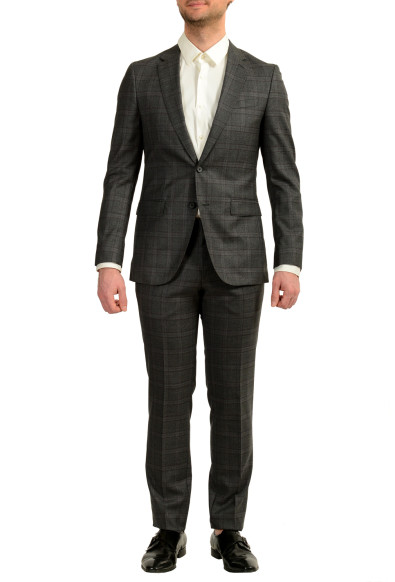 Hugo Boss Men's "Novan6/Ben2" Slim Fit Gray Plaid 100% Wool Suit