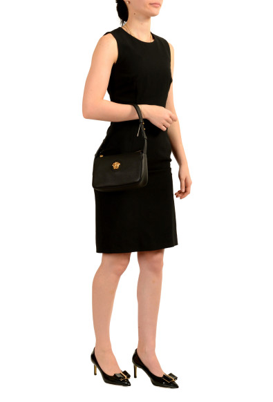 Versace Black Grainy Leather Gold Medusa Small Handbag Shoulder Bag: Picture 2