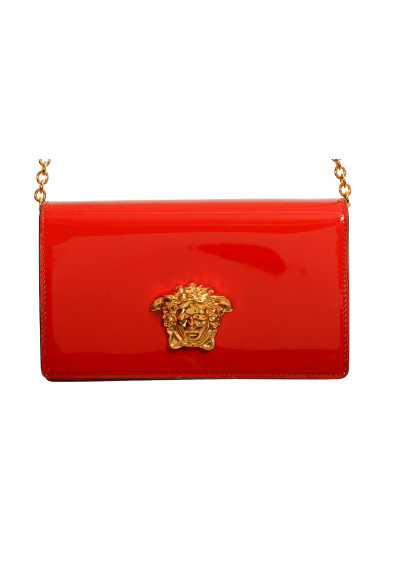Versace Women's 100% Patent Leather Gold Medusa Head Crossbody Shoulder Bag: Picture 2