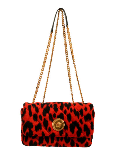 Versace Women's Small 100% Wool Gold Medusa Quilted Handbag Shoulder Bag