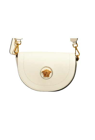 Versace Women's Grainy Leather Gold Medusa Half Moon Handbag Shoulder Bag: Picture 2