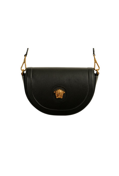 Versace Women's Grainy Leather Gold Medusa Half Moon Handbag Shoulder Bag: Picture 2