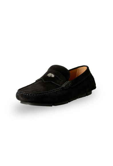 Versace Men's 100%Suede Leather Medusa Driver Loafers Shoes