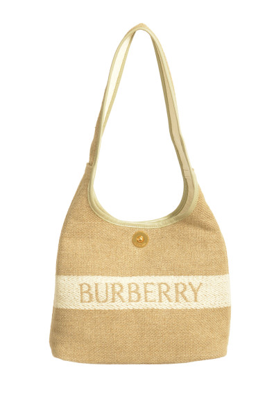 Burberry "SM Shoulder Bag" Natural Beige Canvas Handbag Shoulder Bag