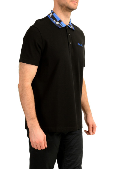 Versace Men's Black Logo Embroidery Short Sleeve Polo Shirt: Picture 2