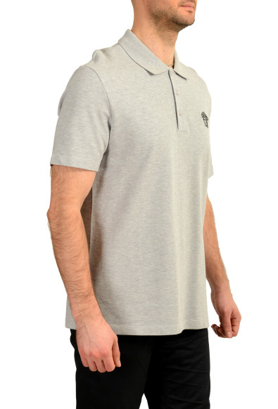 Versace Men's Gray Medusa Logo Embroidery Short Sleeve Polo Shirt: Picture 2