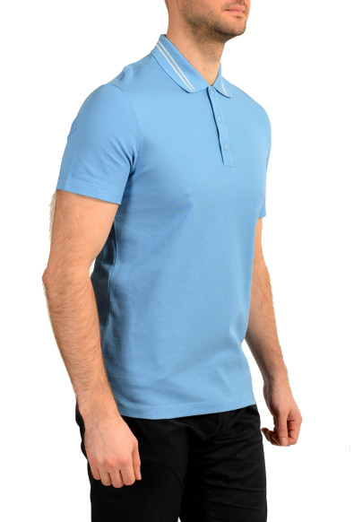 Versace Men's Blue Medusa Logo Embroidery Short Sleeve Polo Shirt: Picture 2