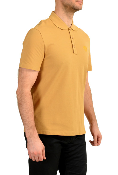 Versace Men's Beige Medusa Logo Embroidery Short Sleeve Polo Shirt: Picture 2
