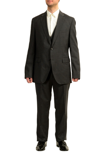 Hugo Boss Men's "Jerron/Lenon1 WE" Plaid 100% Wool 3 Piece Suit