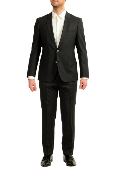 Hugo Boss Men's "C-Hutson1/C-Gander" Slim Fit Plaid Gray Wool Suit