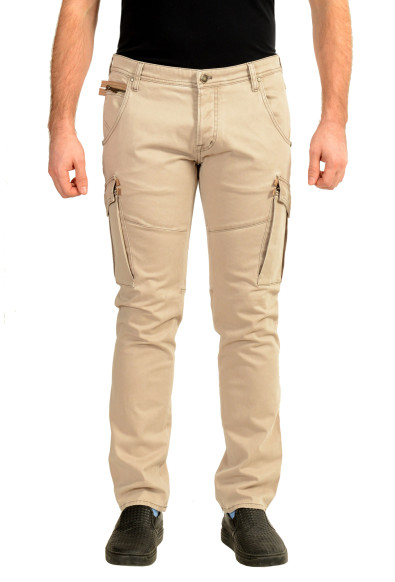 Just Cavalli Men's Stone Gray Cargo Casual Pants