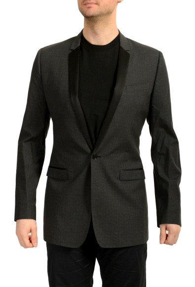 Dolce & Gabbana Men's "Gold" Gray Silk Plaid Tuxedo Style Blazer
