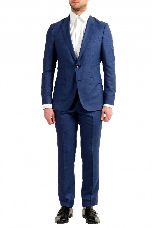 Hugo Boss Men's "Novan5/Ben2" Slim Fit 100% Wool Blue Two Button Suit 