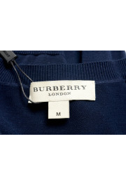 Burberry Men's Navy Blue V-Neck Sweater: Picture 5