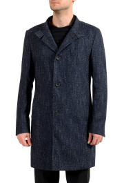 Hugo Boss Men's "Shanty3" Wool Blue Button Down Coat