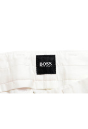 Hugo Boss "Kirio-Short-Pleats" Men's White Pleated Casual Shorts: Picture 4
