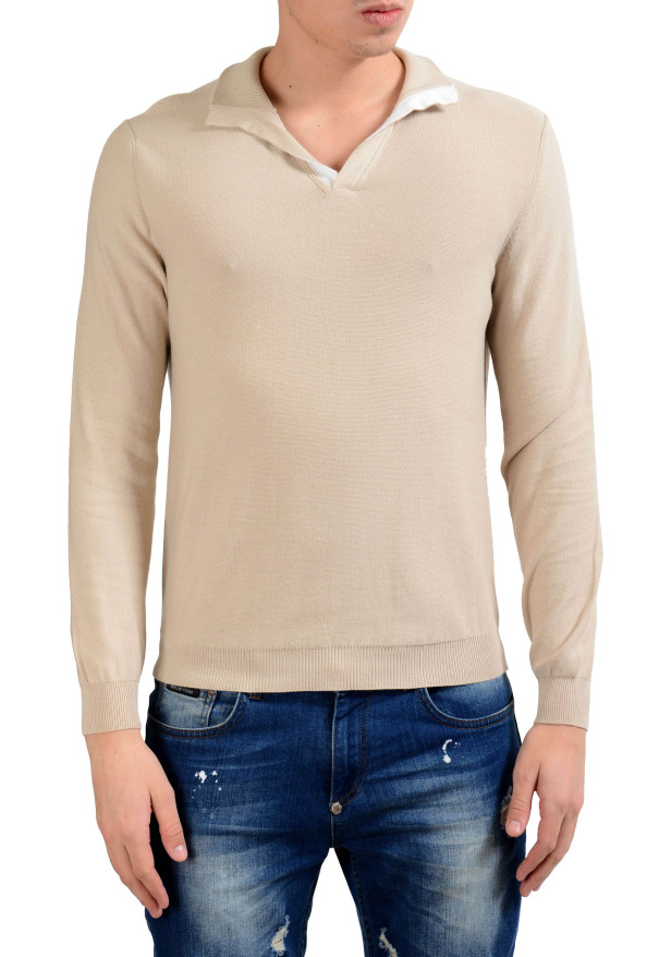 Malo Men's Bone White Pullover Sweater