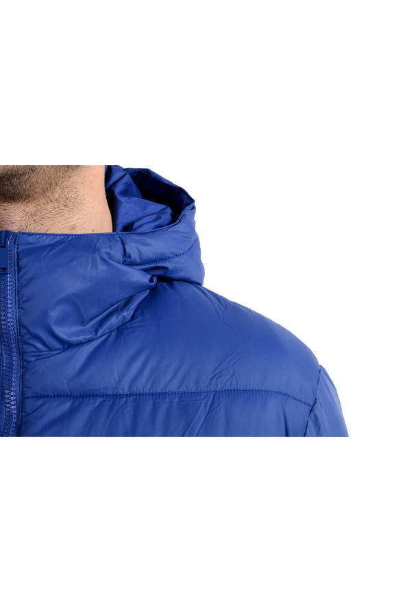Versace Men's Blue Logo Full Zip Hooded Parka Jacket : Picture 4