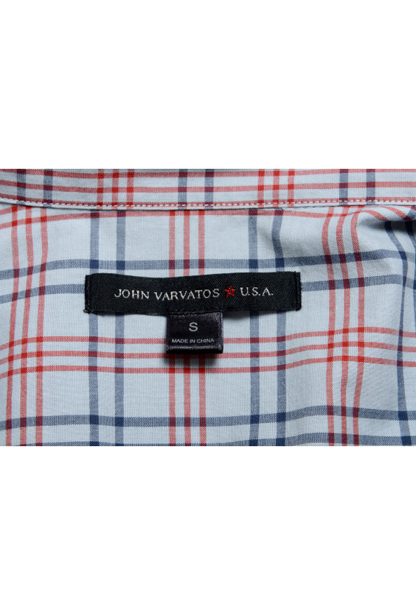 John Varvatos Multi-Color Checkered Short Sleeve Men's Casual Shirt: Picture 5
