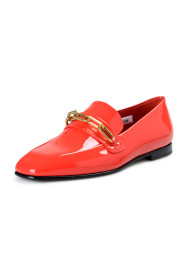 Burberry London Women's CHILLCOT Red Patent Leather Loafers Shoes