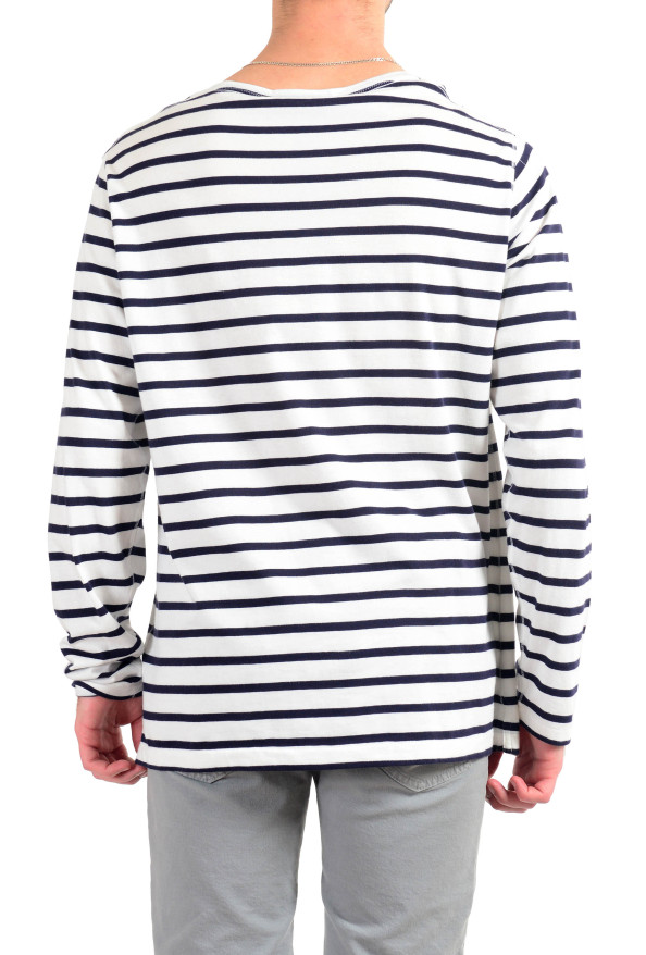 Burberry Men's Multi-Color Striped Crewneck Long Sleeve T-Shirt: Picture 4