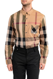 Burberry Men's "THORNABY" Multi-Color Plaid Long Sleeve Shirt : Picture 3