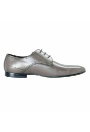 A. Testoni Basic Men's Leather Gray Lace Up Oxfords Shoes: Picture 7