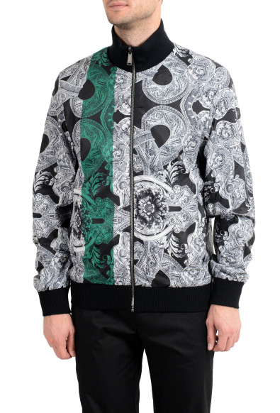 Versace Men's Wool Reversible Full Zip Windbreaker Jacket 