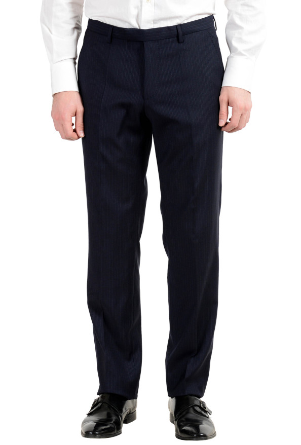 Hugo Boss "Jerron/Lenon1WE" Men's 100% Wool Blue Two Button Three-Piece Suit: Picture 3