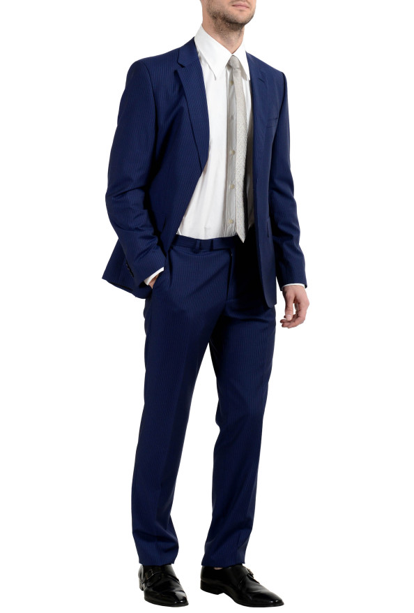 Hugo Boss "C-Jeffery/C-Simmon" Men's 100% Wool Blue Striped Two Button Suit: Picture 5