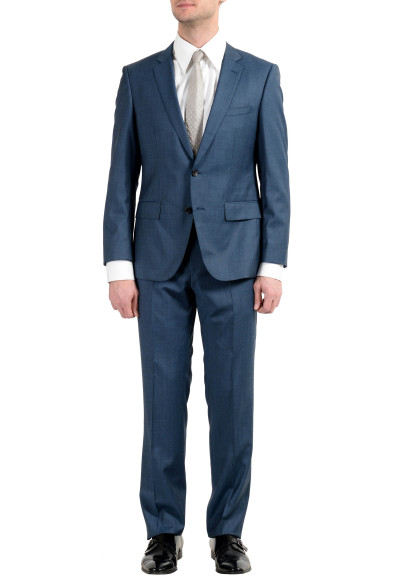 Hugo Boss "Huge6/Genius4" Men's 100% Wool Blue Two Button Suit