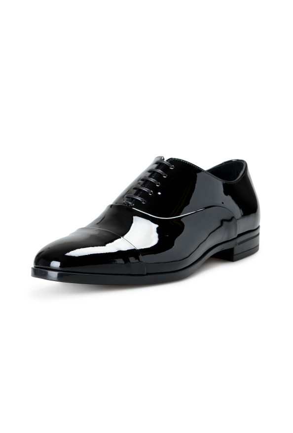 Hugo Boss Men's "Portland_Oxfr_pactns" Black Patent Leather Oxfords Shoes
