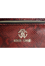 Roberto Cavalli 100% Leather Red Snake Print Womens Crossbody Bag 