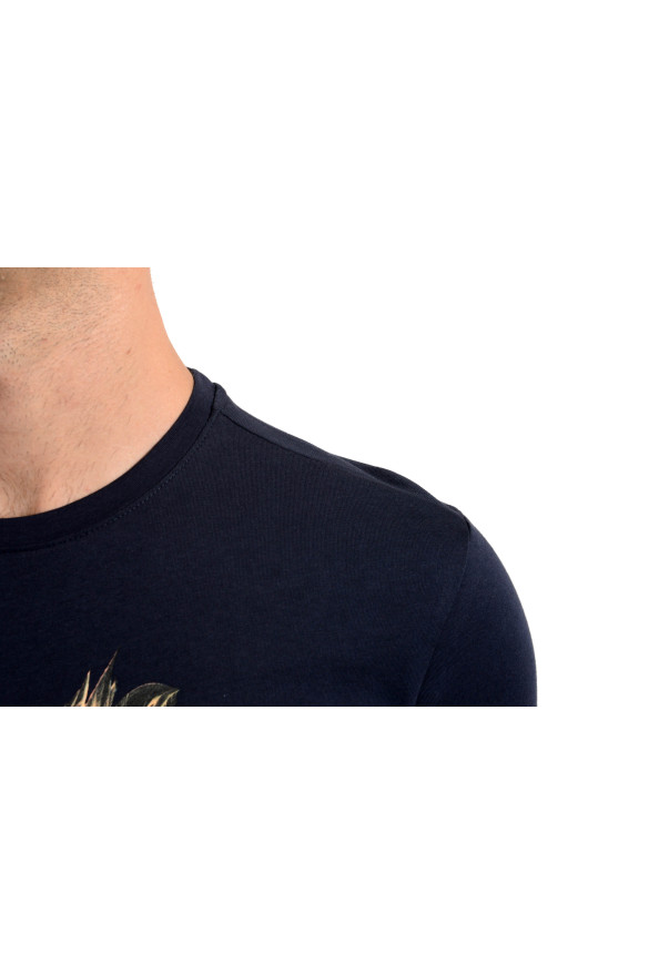 Roberto Cavalli Men's Blue Graphic Print Crewneck T-Shirt: Picture 3
