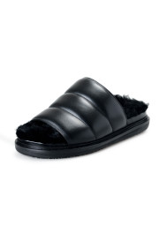 Marni Women's "Fusbett" Leather Sheepskin Slides Sandals Shoes