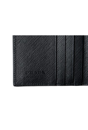 Prada Men's Black & Gold Textured Leather Bifold Wallet: Picture 5
