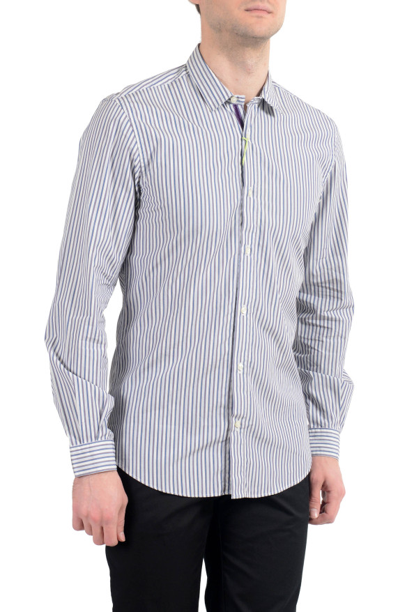 Etro Men's Multi-Color Striped Long Sleeve Button Down Casual Shirt: Picture 4