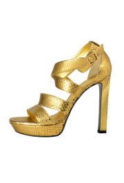 Saint Laurent Women's Python High Heels Platform Sandals Shoes: Picture 2