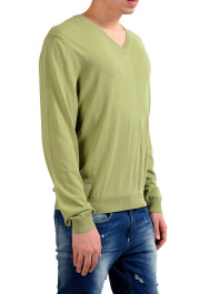 Malo Men's V-Neck Light Pullover Green Sweater: Picture 2