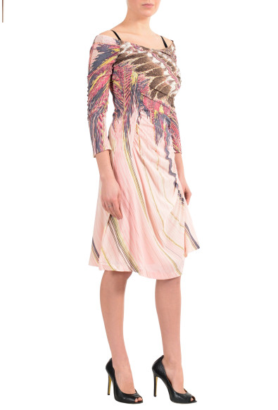 Roberto Cavalli Women's Multi-Color Silk Boat Neck Shift Dress: Picture 2