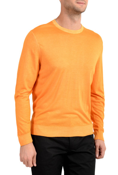 Kiton Napoli Men's Orange Crewneck Silk Cashmere Pullover Sweater: Picture 2