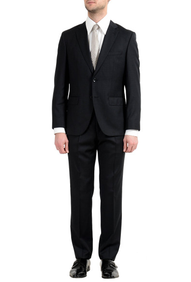 Hugo Boss "Johnstons5/Lenon1" Men's 100% Wool Dark Gray Two Button Suit