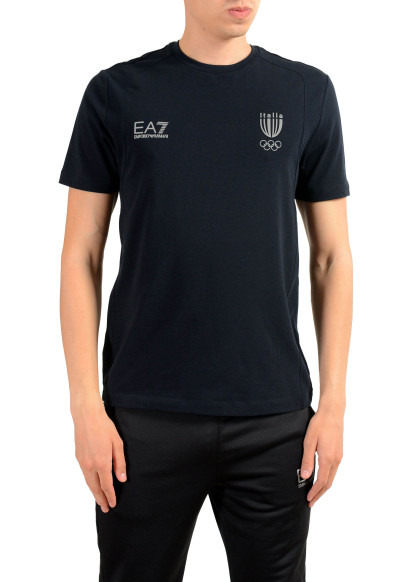 Emporio Armani EA7 "Italia Team" Men's Blue Crewneck T-Shirt