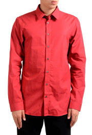 Jil Sander Men's Red Long Sleeve Dress Shirt 