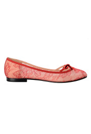 Valentino Garavani Women's Red Vintage Lace Ballerinas Flat Shoes : Picture 5