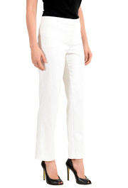 Versace Women's White Flat Front Pants : Picture 2